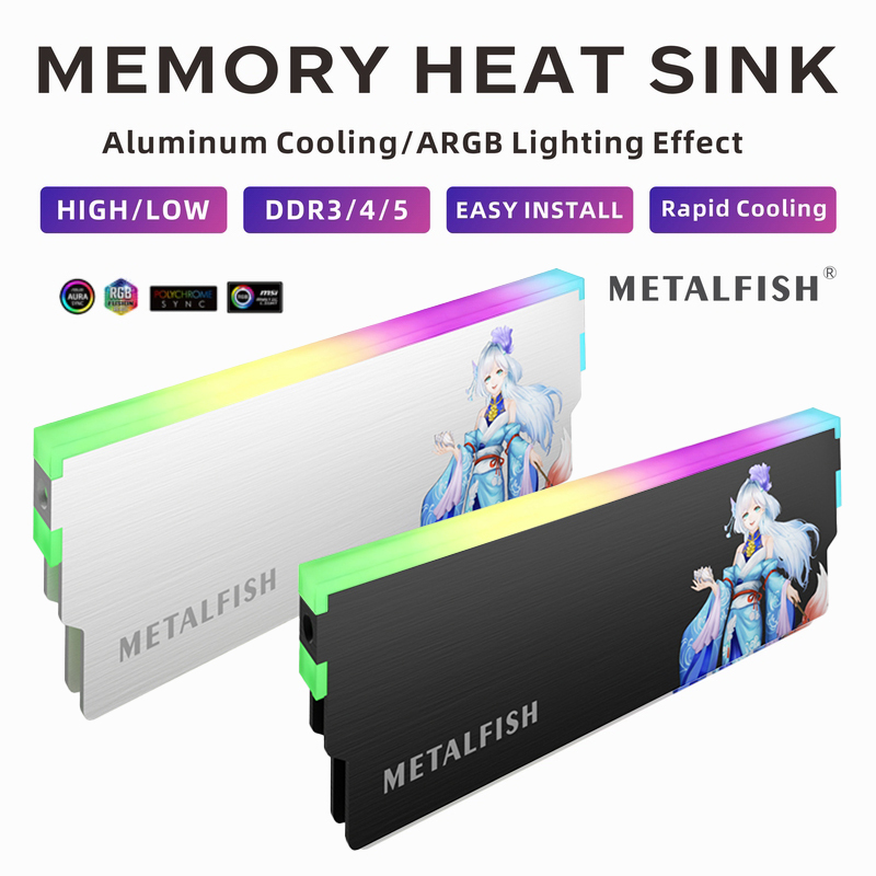 METALFISH DRAM Heatsink 5V-3PI - Ram Memory Module recension och pris